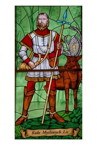 Witraż św. Huberta